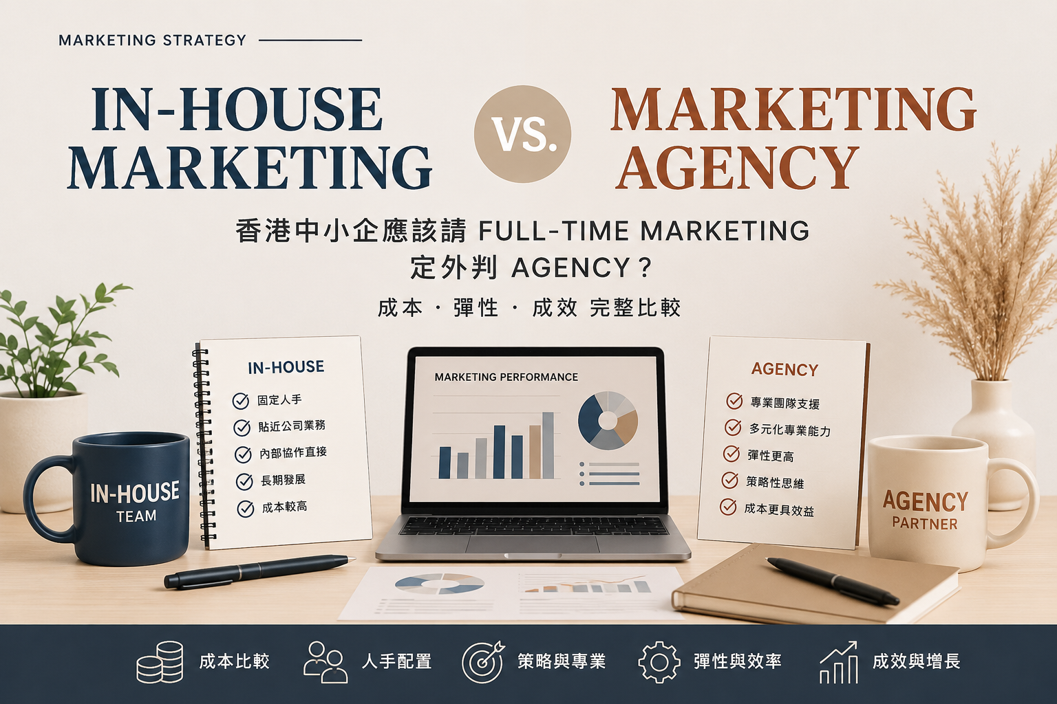香港中小企比較 Full-time Marketing 與外判 Marketing Agency 的品牌營銷指南